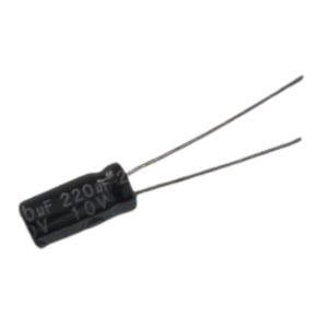 Kit 100 Capacitor Eletrolítico 220UF 10V 105° 6*11mm