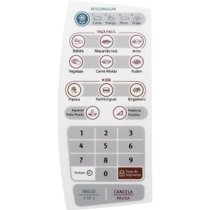 Membrana Teclado Microondas Compatível Electrolux MEF30