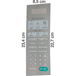Membrana Teclado Microondas Compatível Lg Mh4046