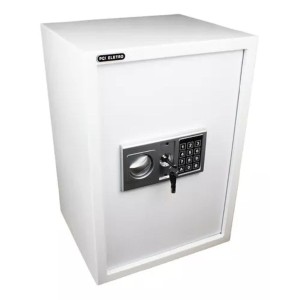 Cofre Eletrônico Digital Teclado Com Prateleira 65 Litros Branco